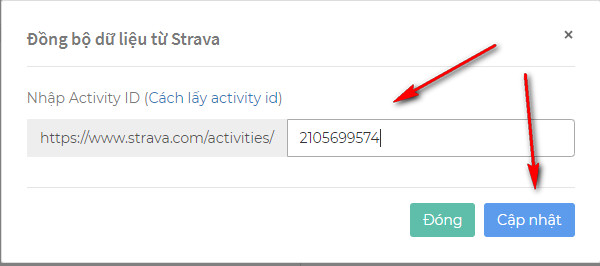 Cách cập nhật thủ công kết quả Strava lên iRace.vn