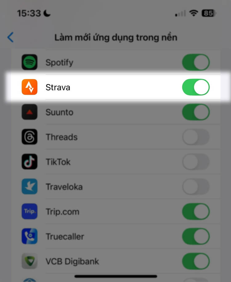 Hướng dẫn đăng ký tài khoản và sử dụng ứng dụng Strava 12 Khắc phục báo lỗi Please Enable Background App Refresh