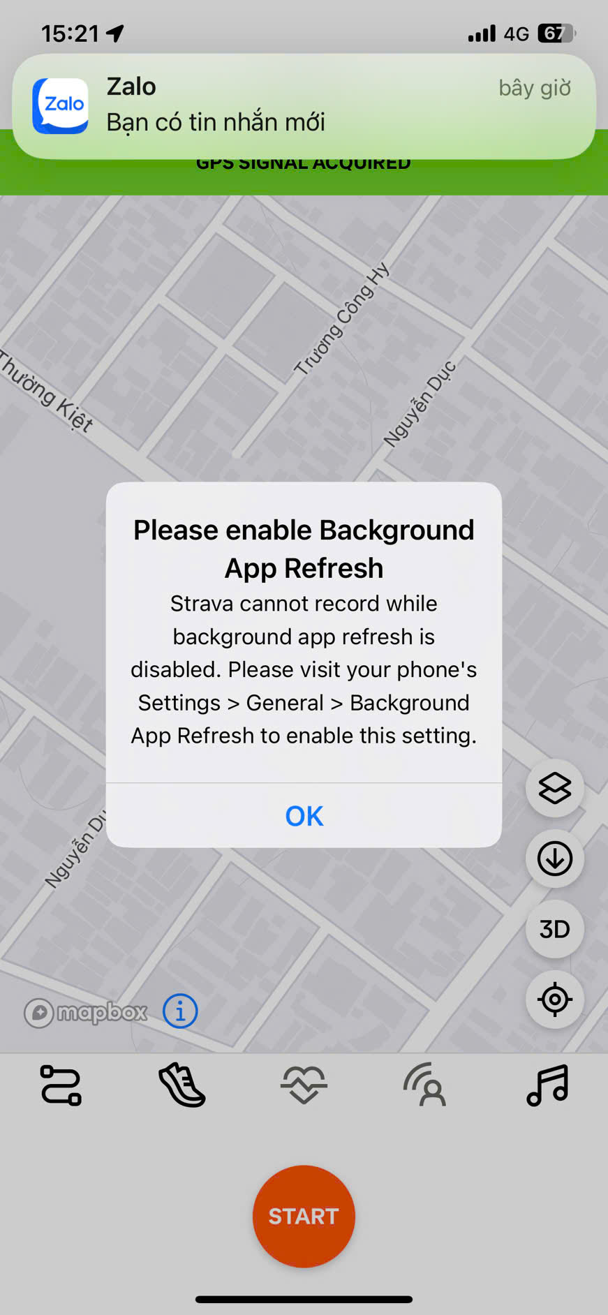Khắc phục báo lỗi Please Enable Background App Refresh 
