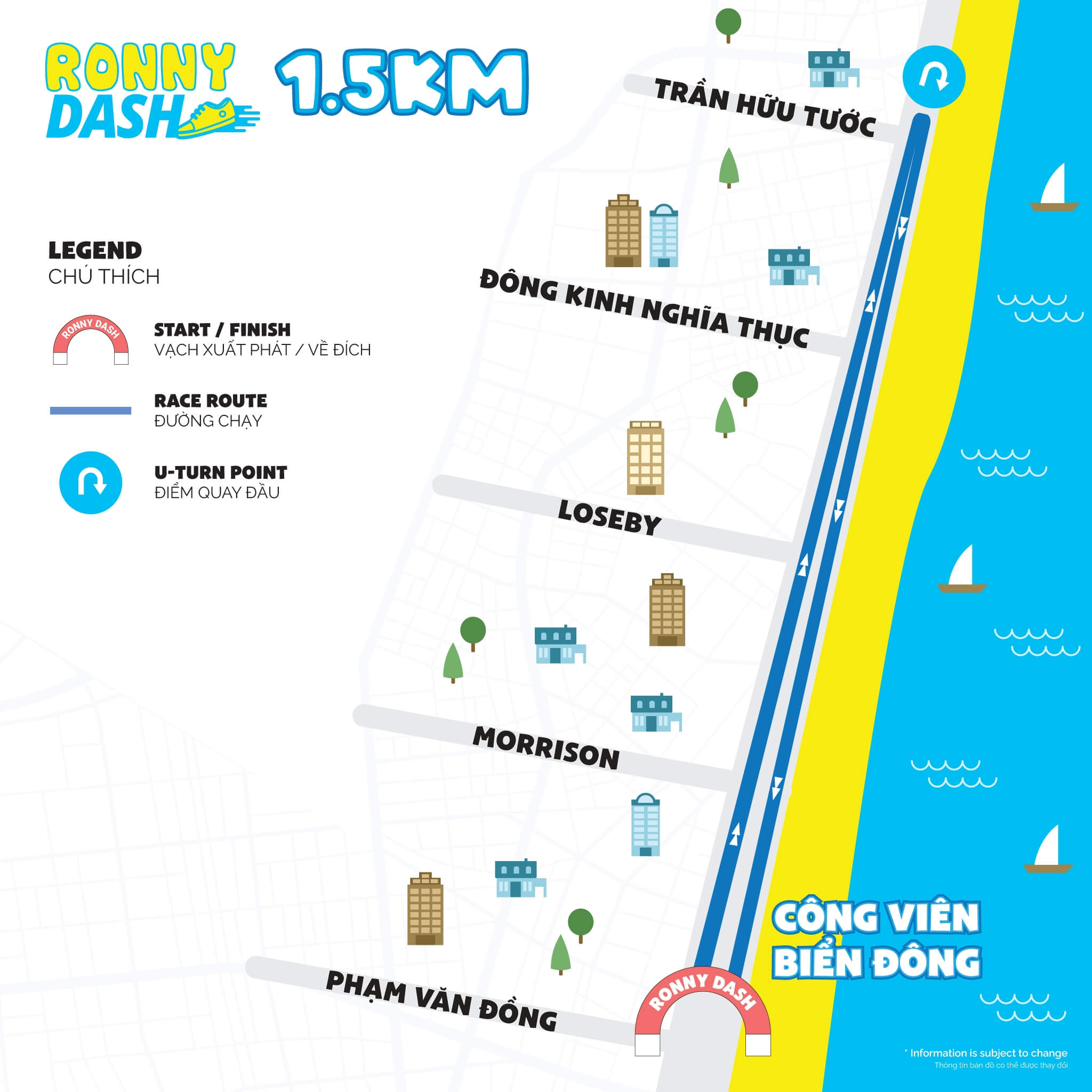 Bản đồ đường chạy 1.5K
