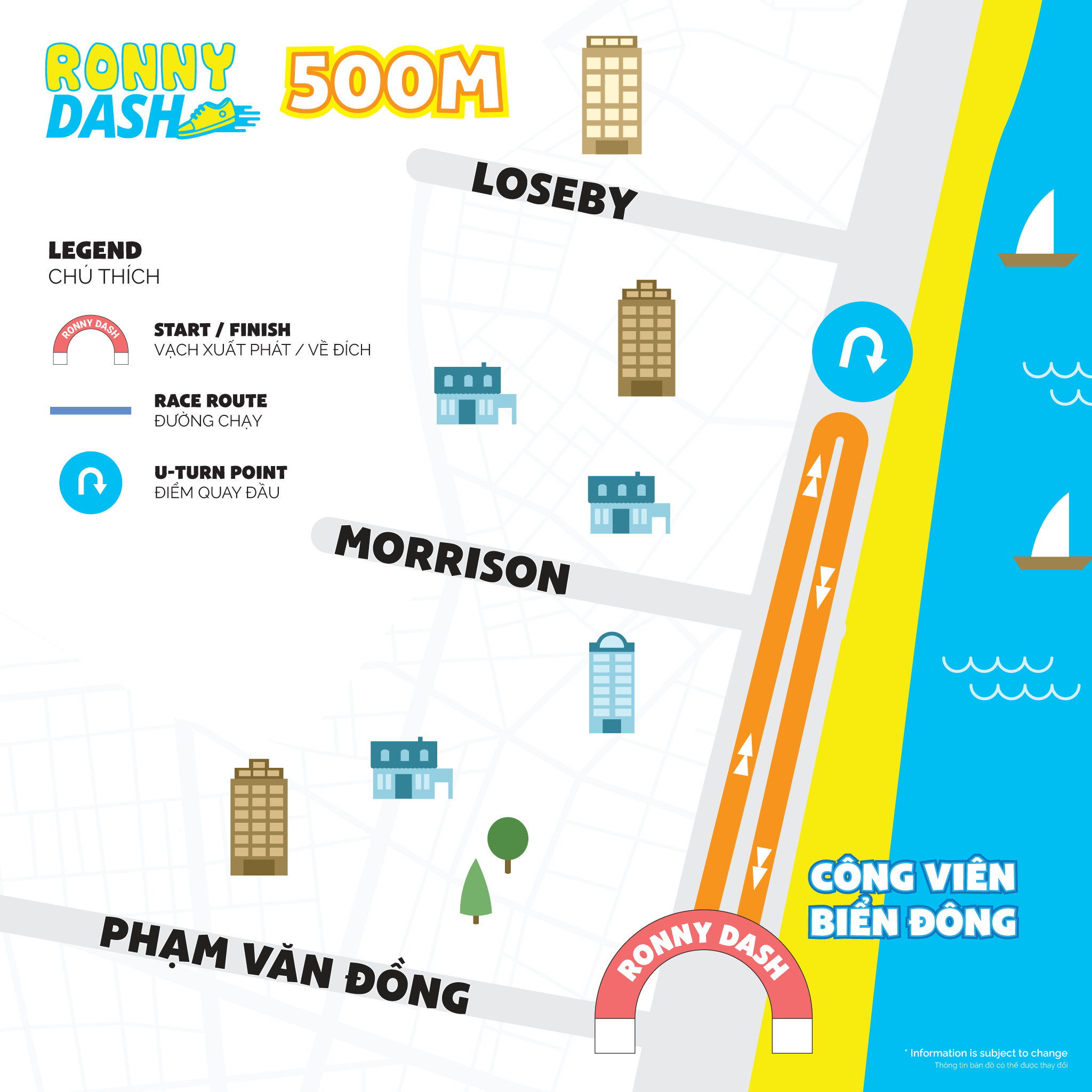 Bản đồ đường chạy 0.5k