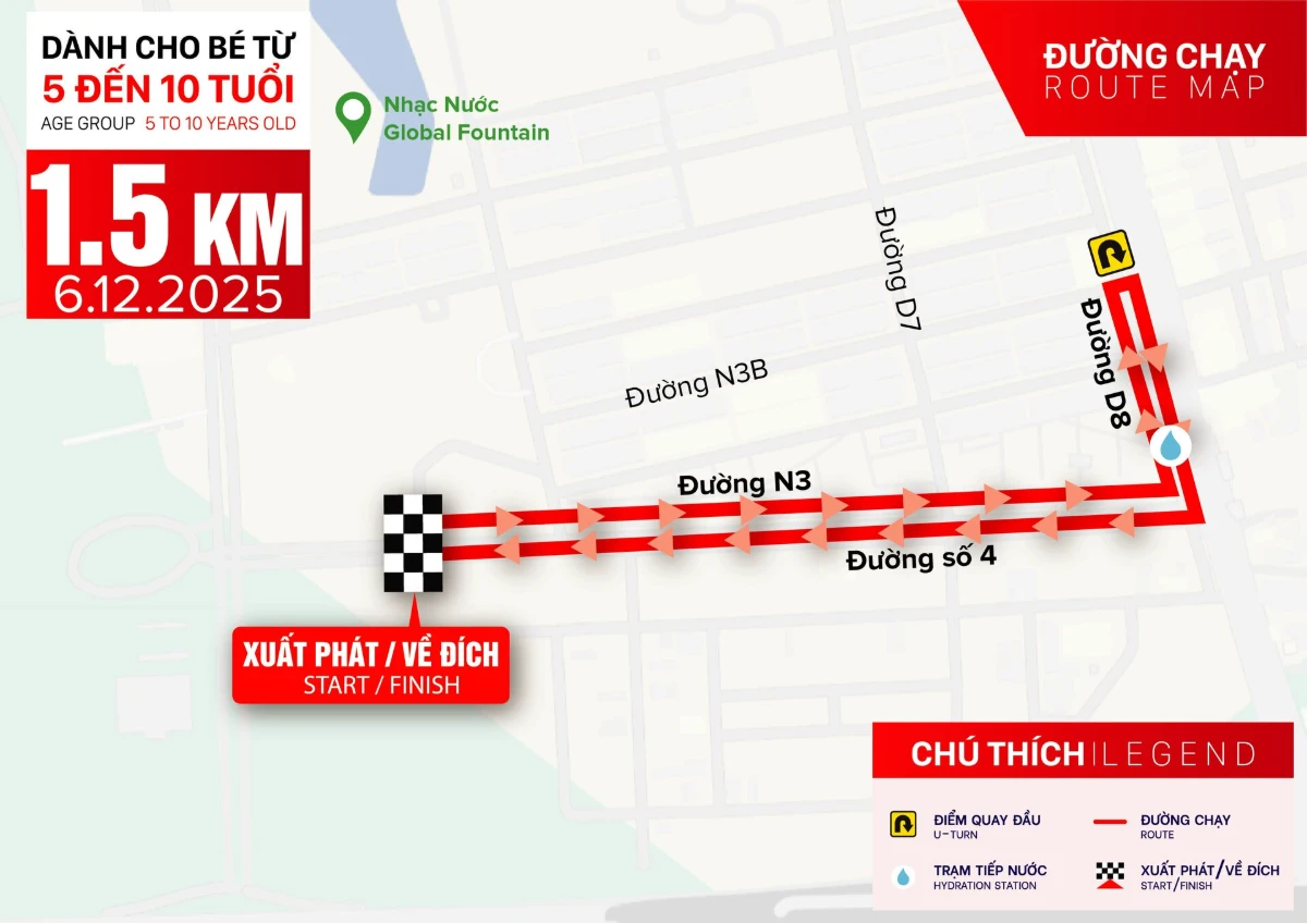 Techcombank Ho Chi Minh City International Marathon 2026 1.5KM