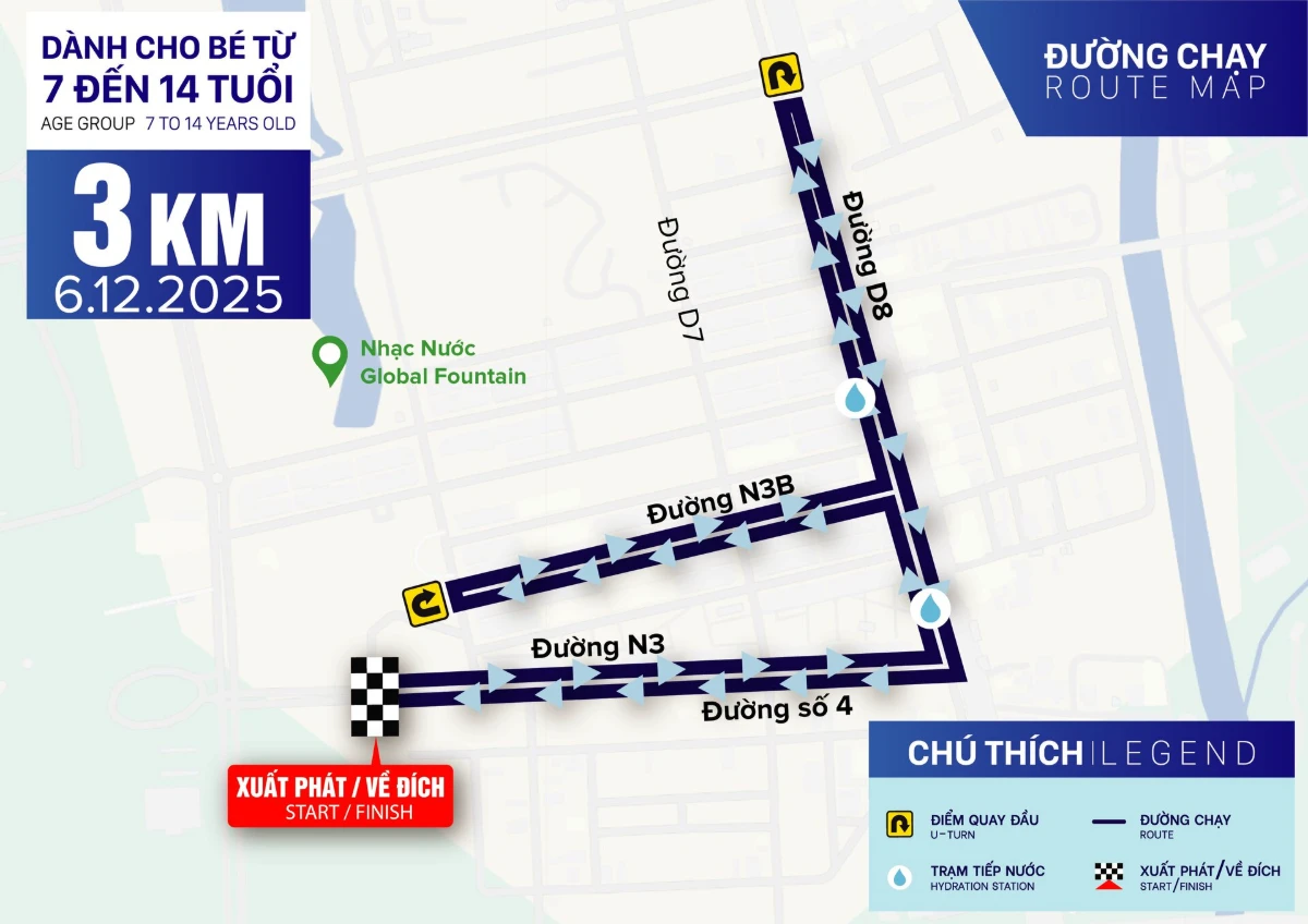 Techcombank Ho Chi Minh City International Marathon 2026 3KM