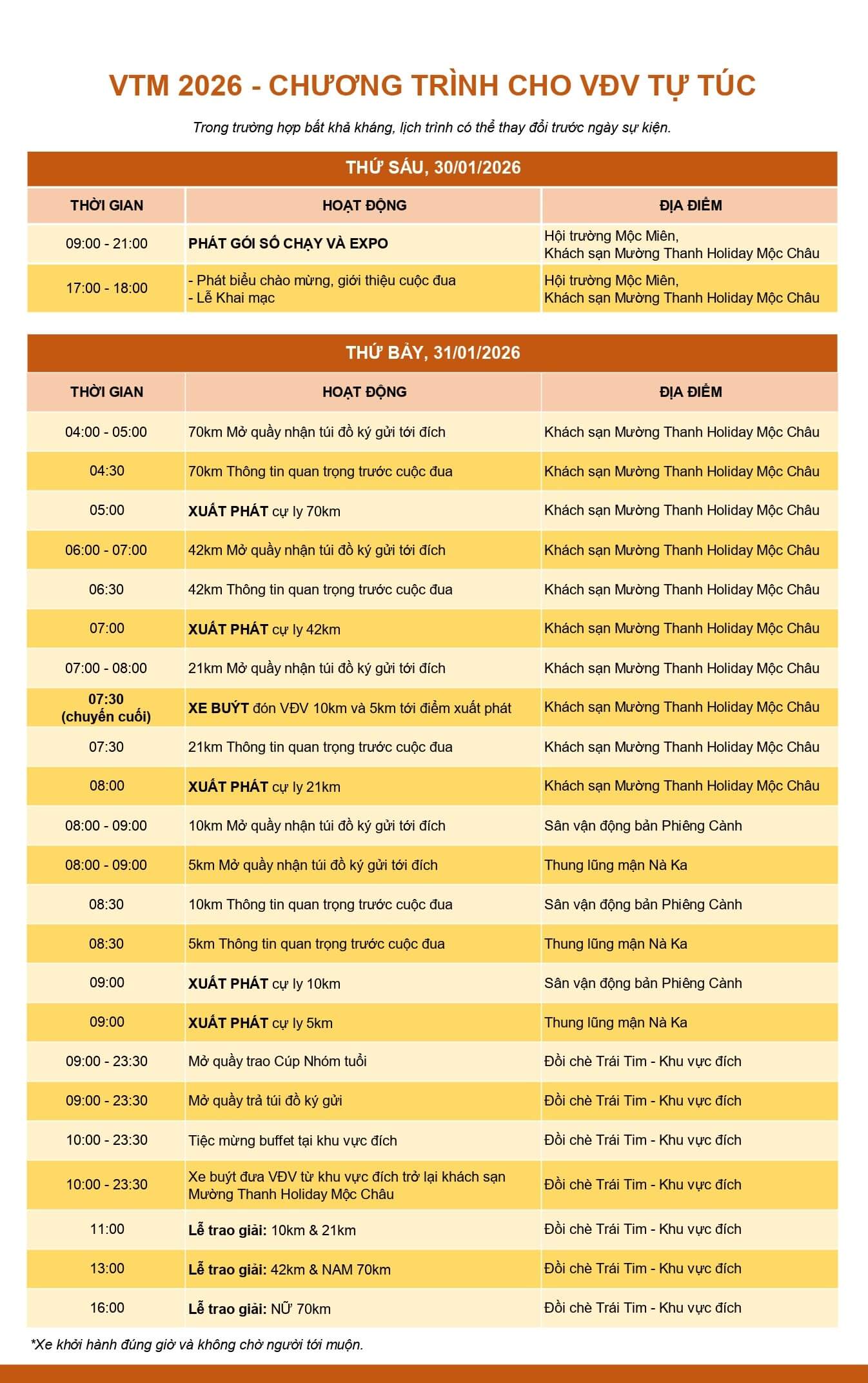 Lịch trình combo 3 ngày