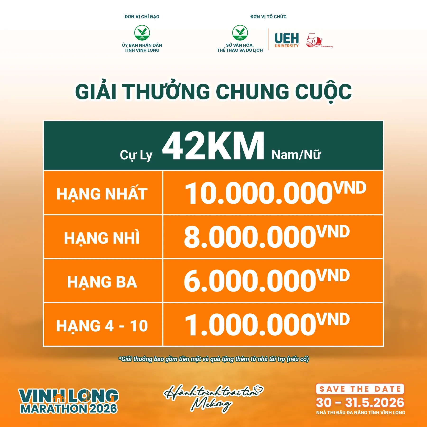 Giải thưởng Vĩnh Long Marathon 2026