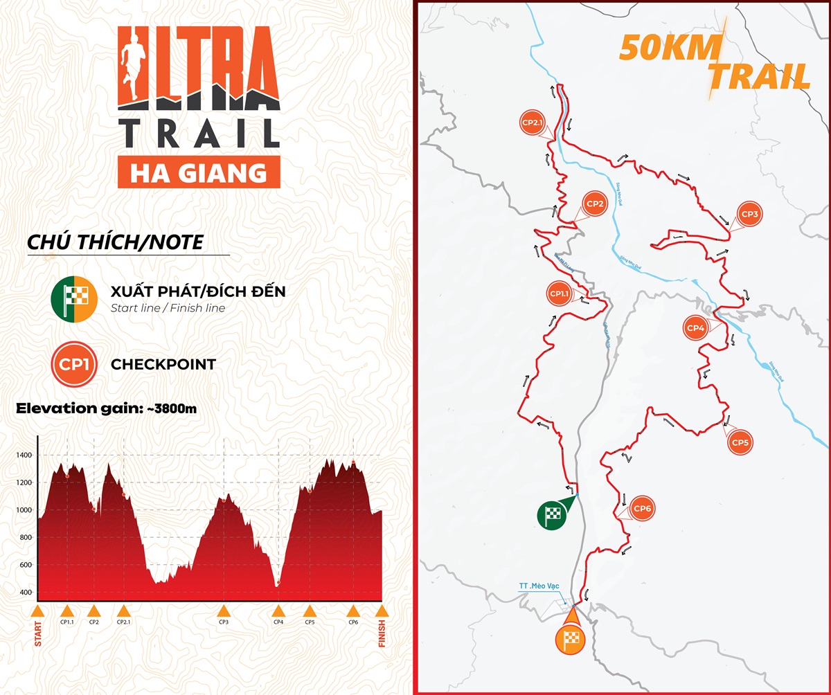 ban do duong chay 50k Discovery Marathon 2024