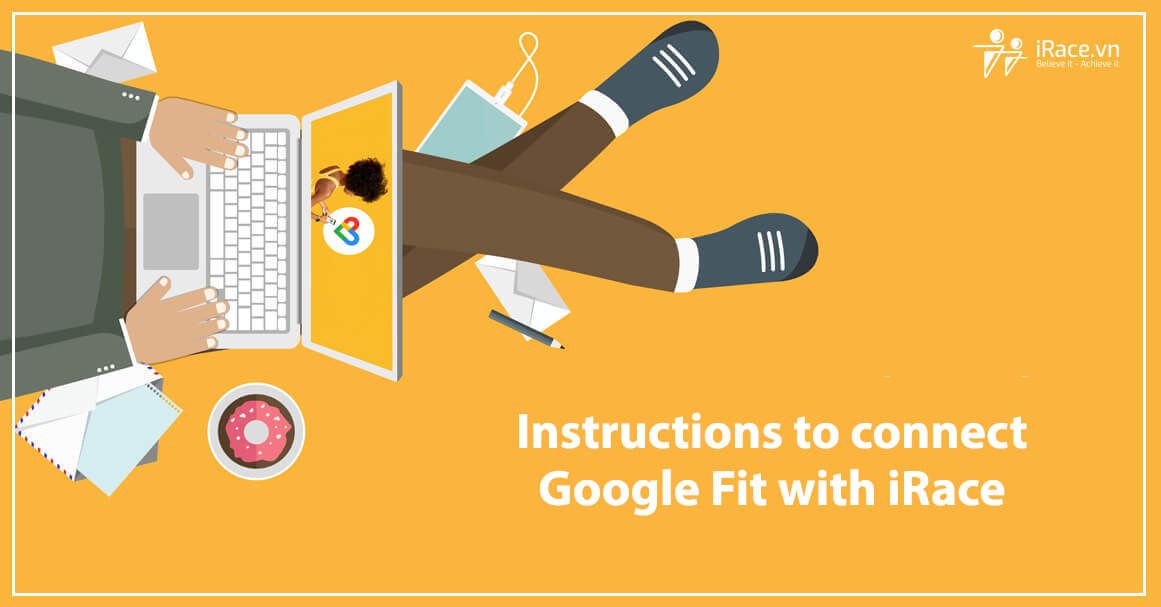 Instructions to connect Google Fit with iRace to participate in