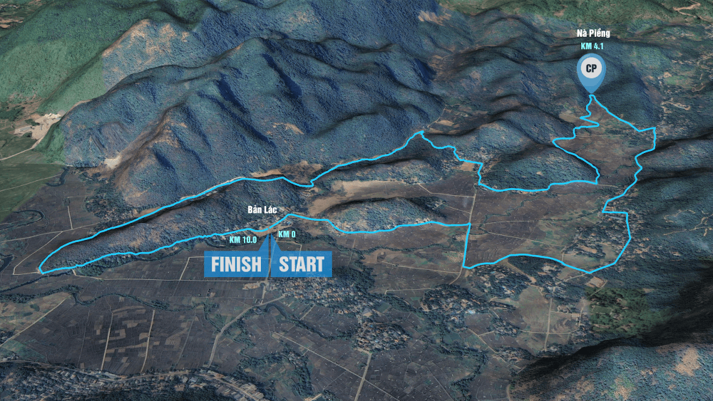 Bản đồ chạy 10K Vietnam Ultra Marathon 2026