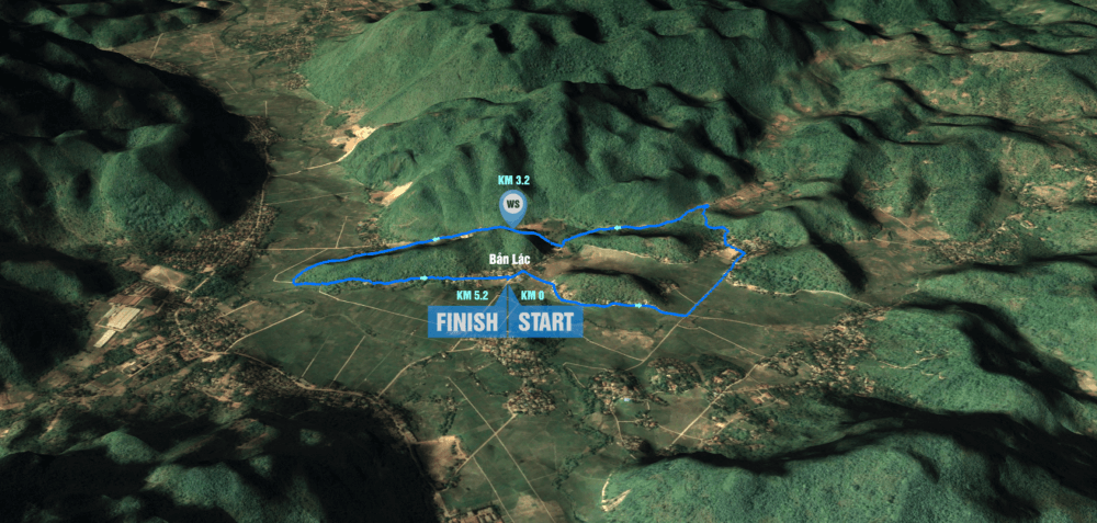 Bản đồ chạy 5K Vietnam Ultra Marathon 2026