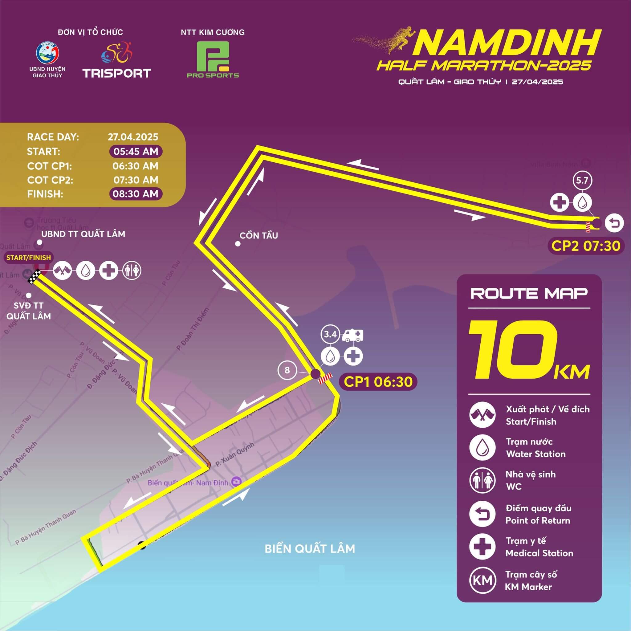 Bản đồ đường chạy 10K