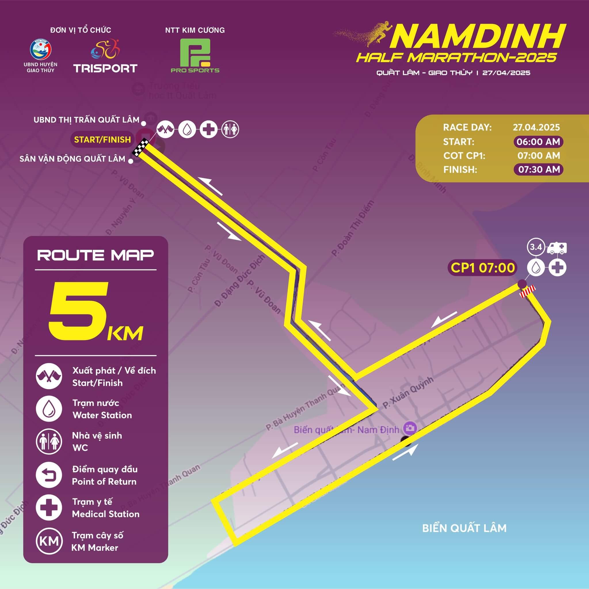Bản đồ đường chạy 5K