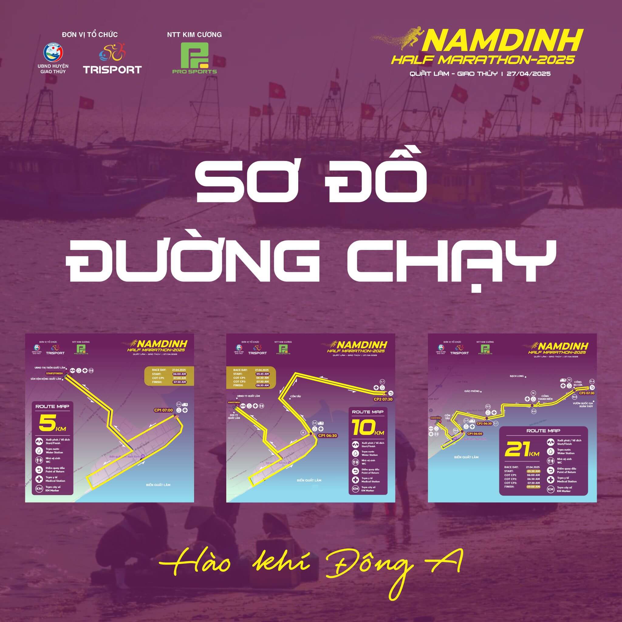 Bản đô đường chạy NamDinh Half Marathon 2025