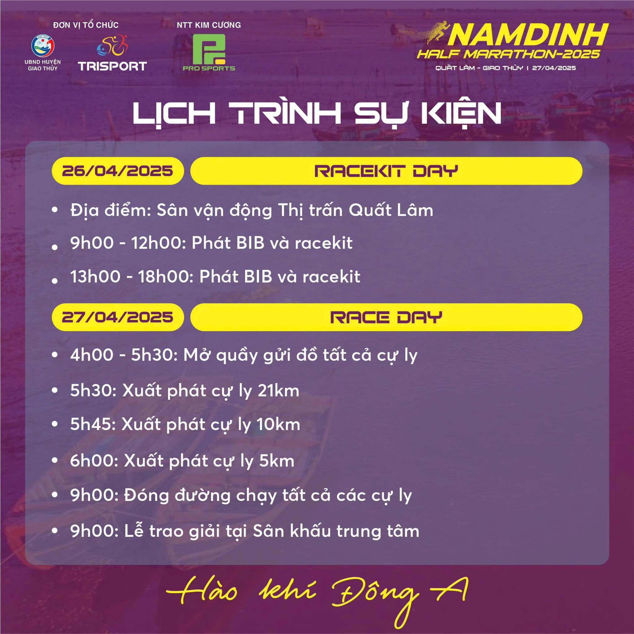 Lịch trình Sự kiện