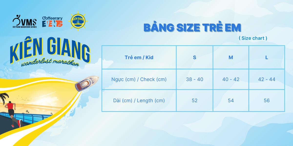 Bảng size áo trẻ em
