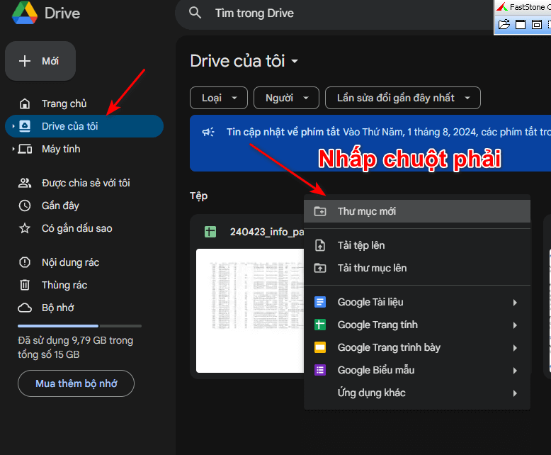 Hướng dẫn gửi kết quả chạy lên Google Drive