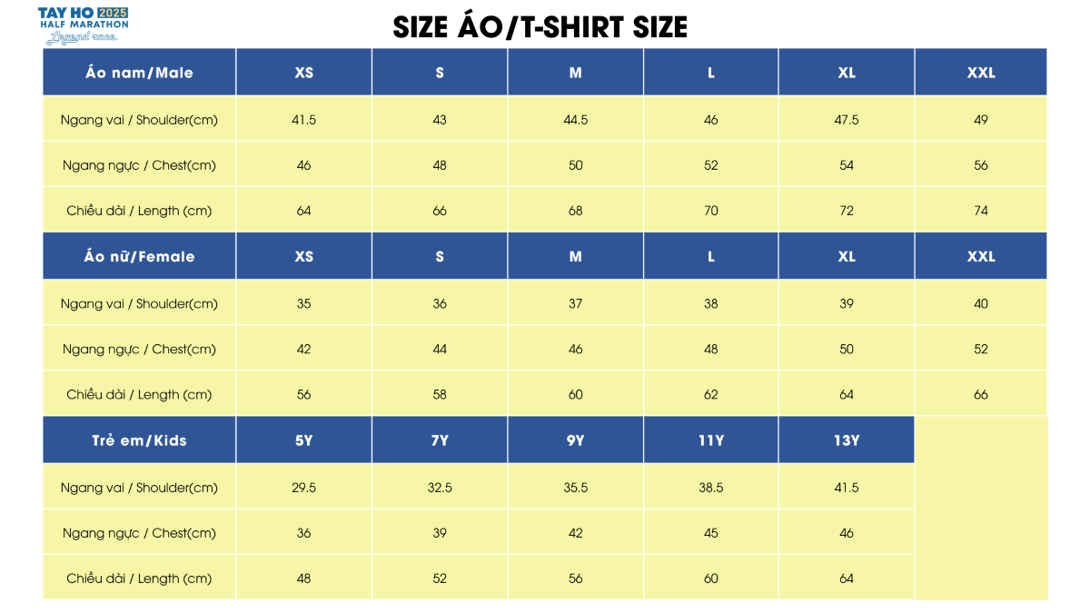 Size áo