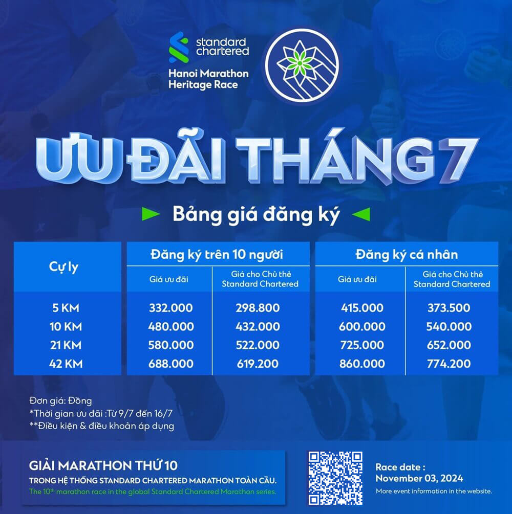 Standard Chartered Hanoi Marathon Flash Sale