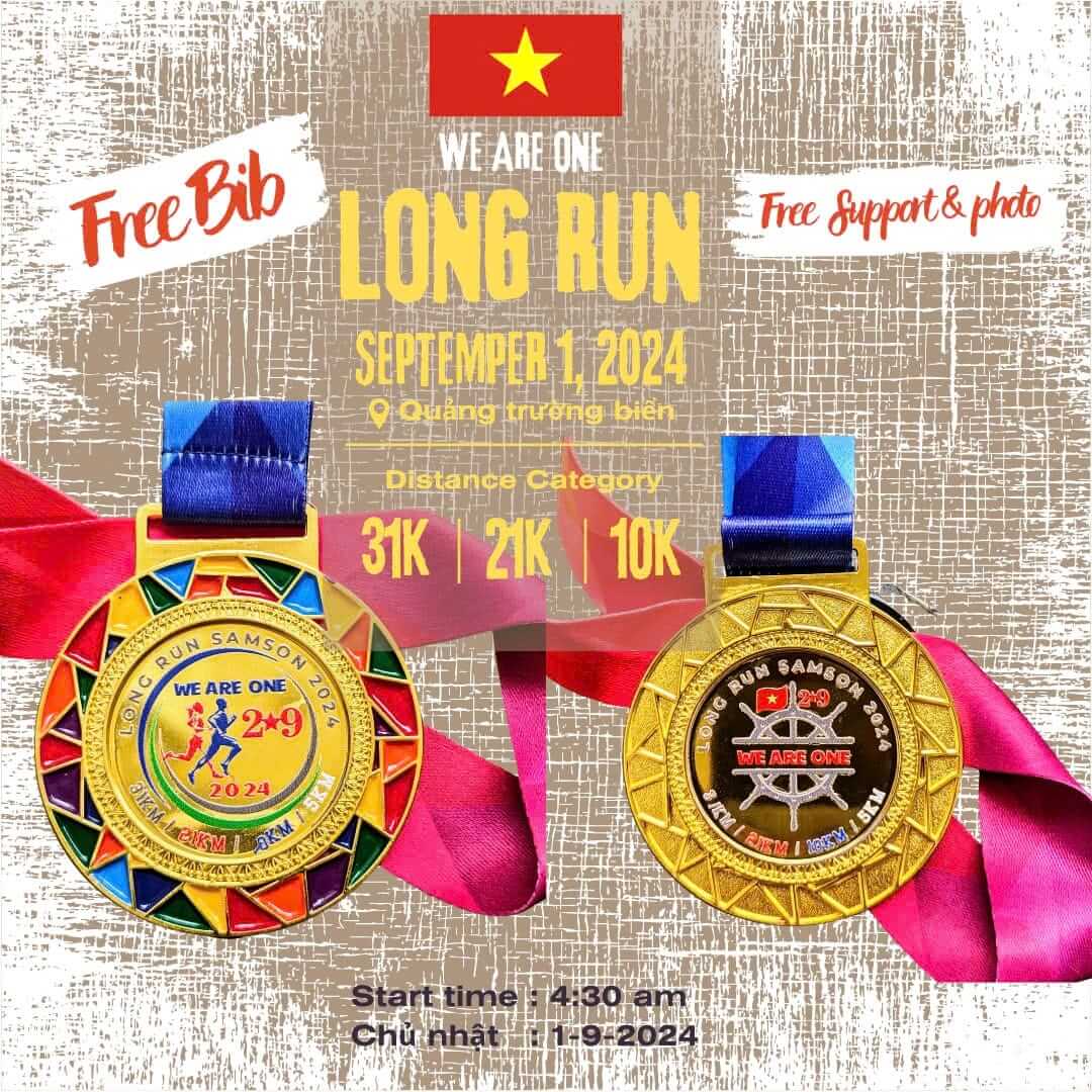 Huy chương Long Run Sầm Sơn - We Are One 2024