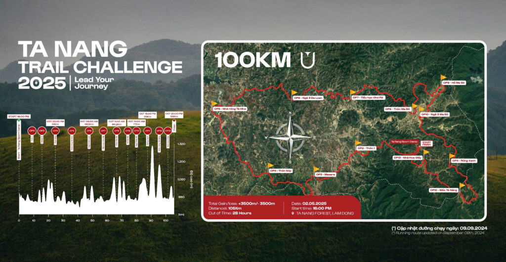 Bản đồ đường chạy 100K