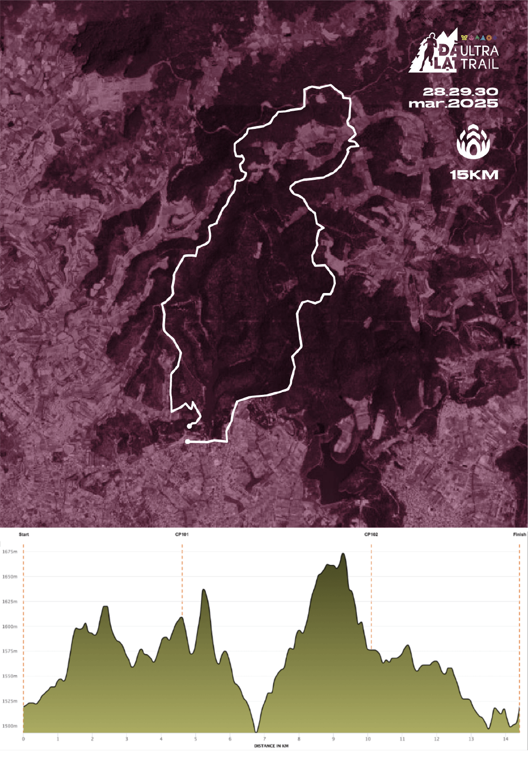 Bản đồ đường chạy 15km