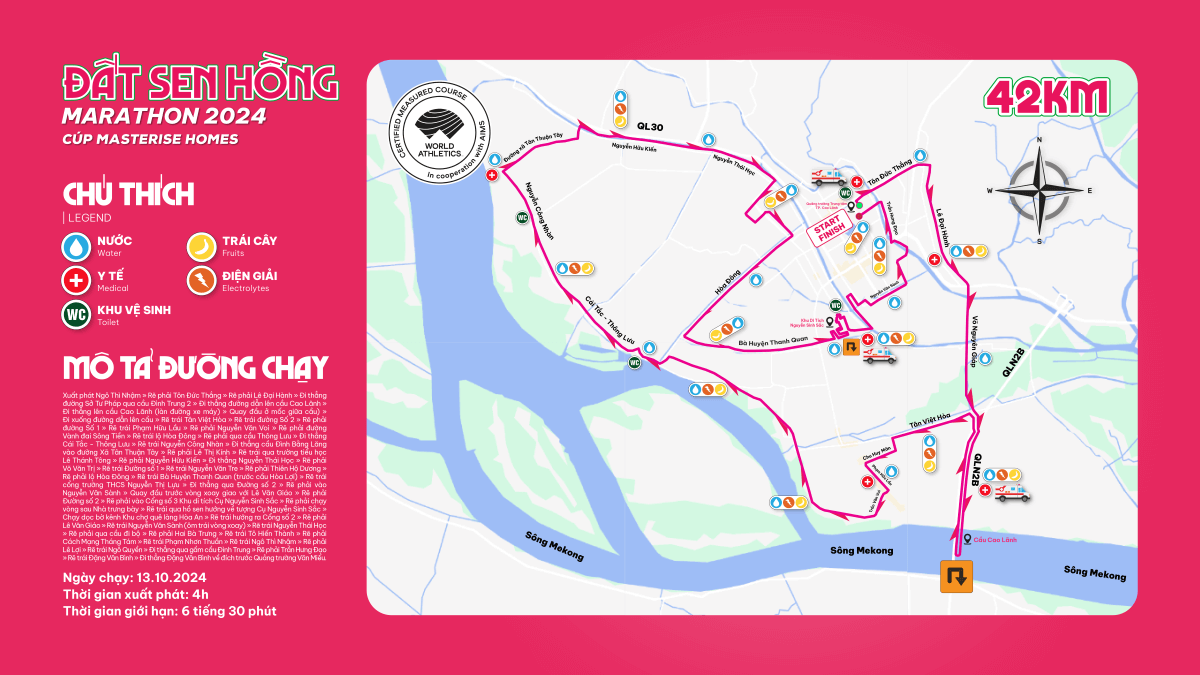 Bản đồ đường chạy 42K