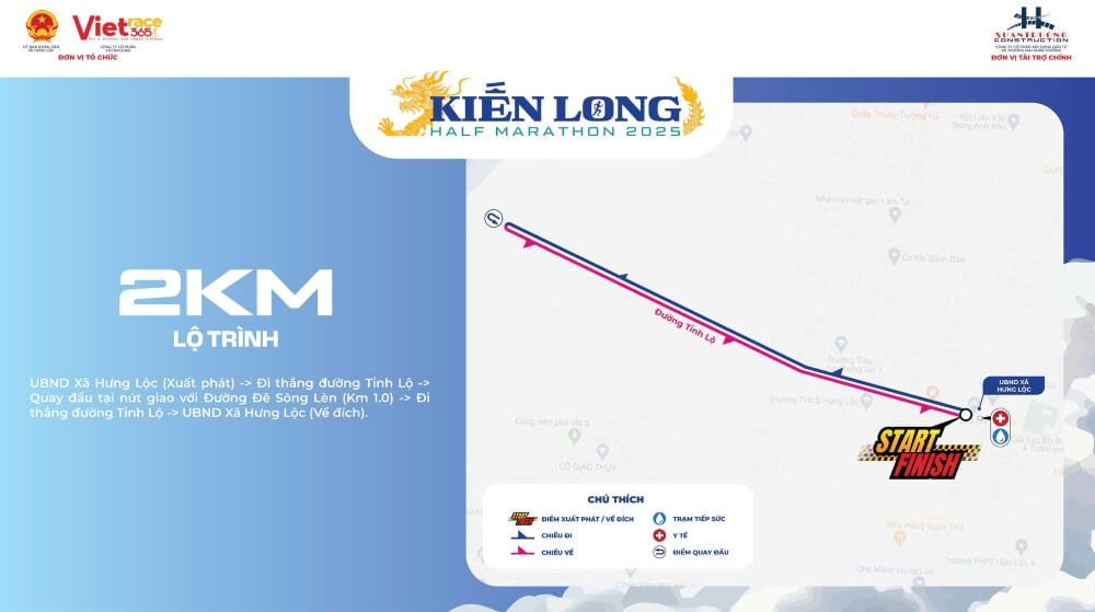 ban do 2k Kiến Long Half Marathon 2025