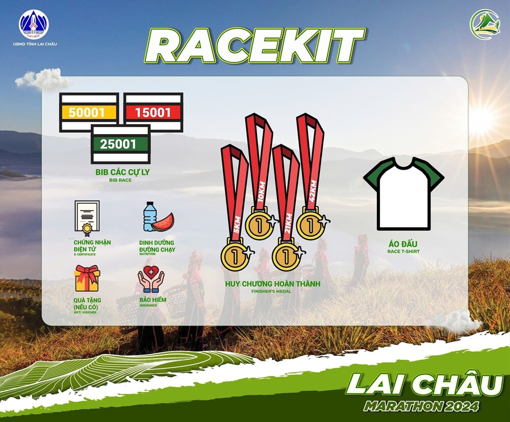 Racekit Giải Marathon Lai Châu năm 2024