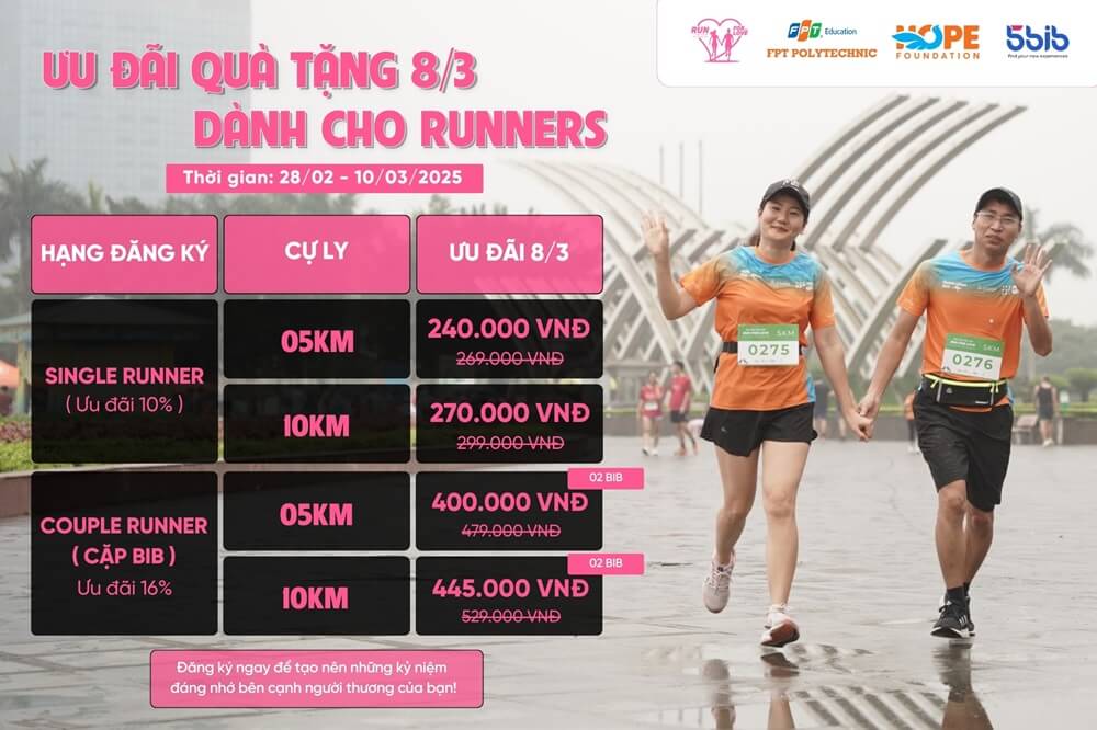 Bảng giá vé Run for Love 2025 