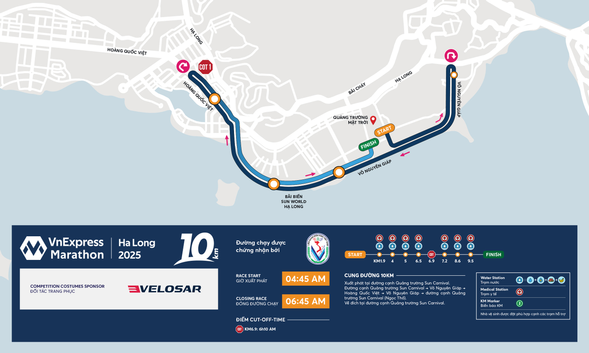 Bản đồ đường chạy 10km