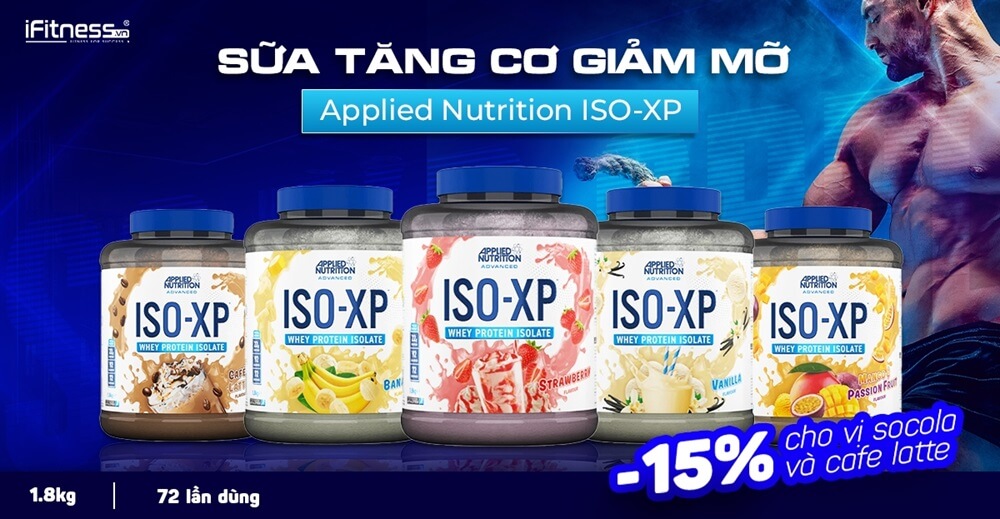 Sữa Tăng Cơ Giảm Mỡ Applied Nutrition ISO-XP 1.8kg - 72 lần dùng 
