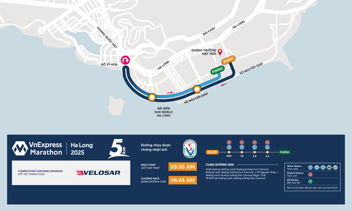 Bản đồ đường chạy 5km