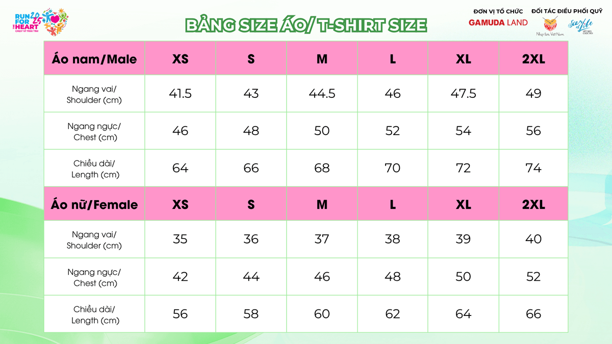 Size áo