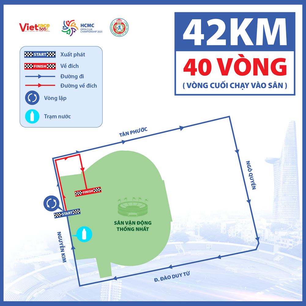 Bản đồ đường chạy HCMC OPEN CLUB CHAMPIONSHIP 2025