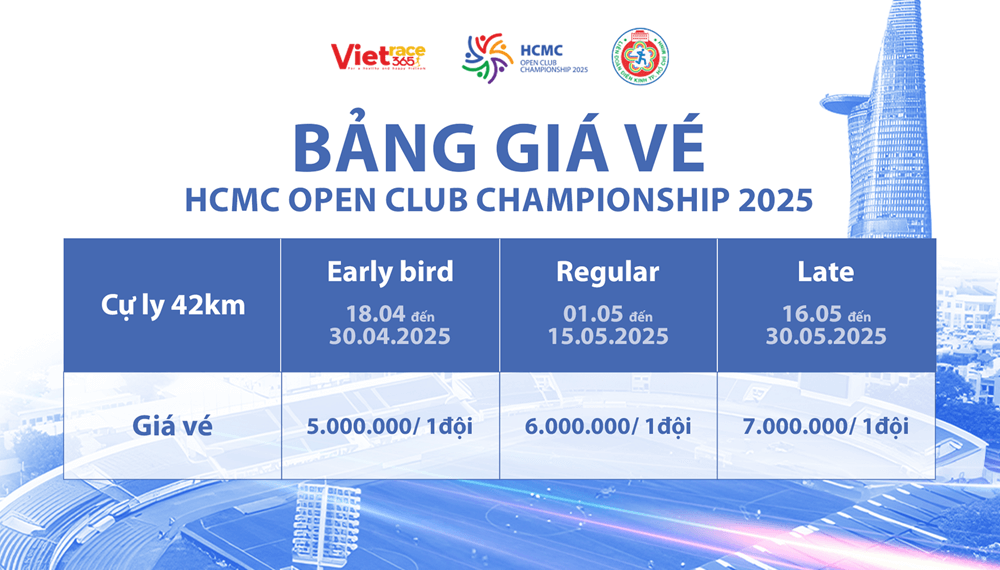 Bảng giá vé HCMC OPEN CLUB CHAMPIONSHIP 2025