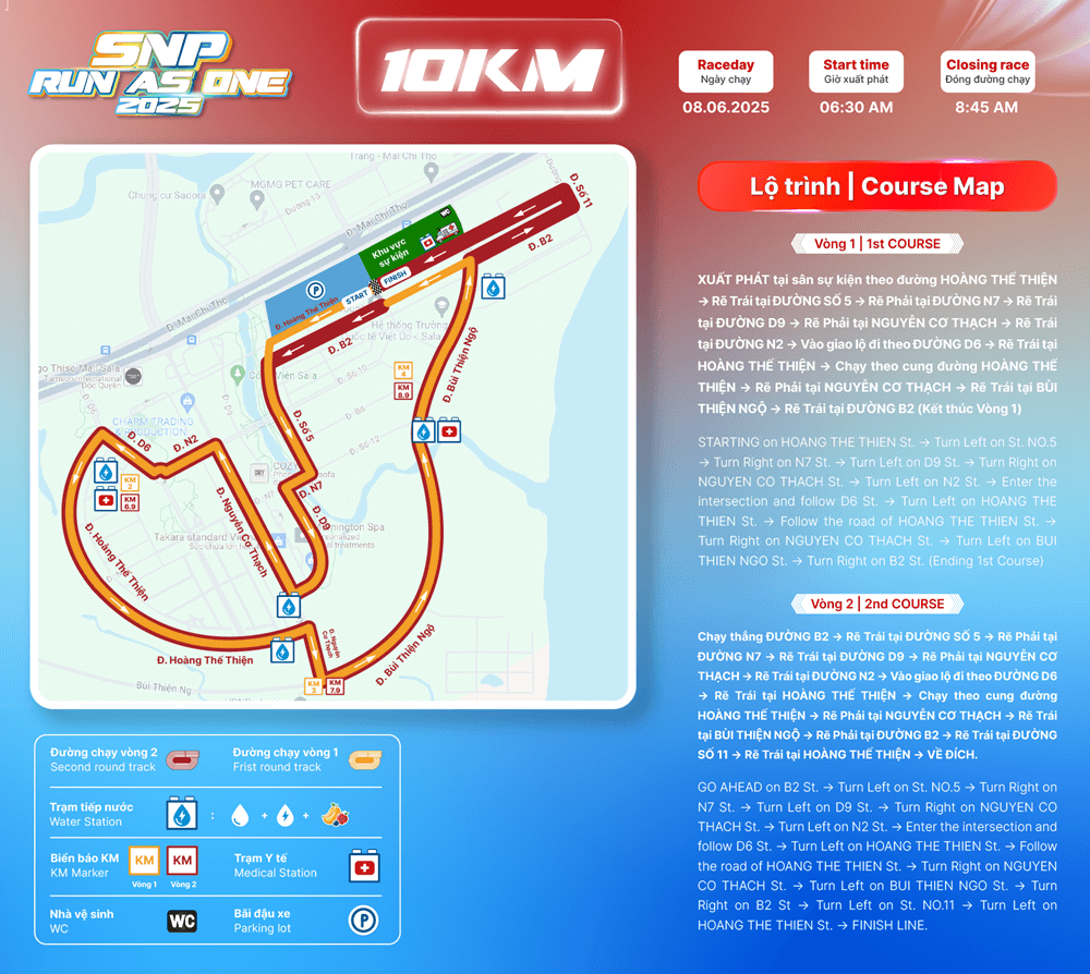 so do duong chay 10k SNP Run As One 2025