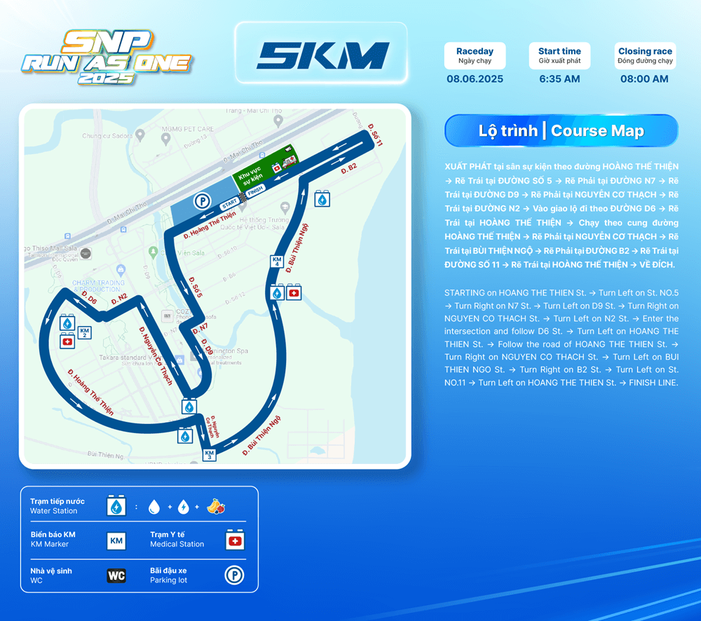 so do duong chay 5k SNP Run As One 2025