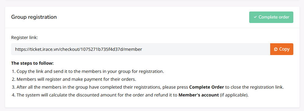 Group Registration Guide (Members Pay Individually)