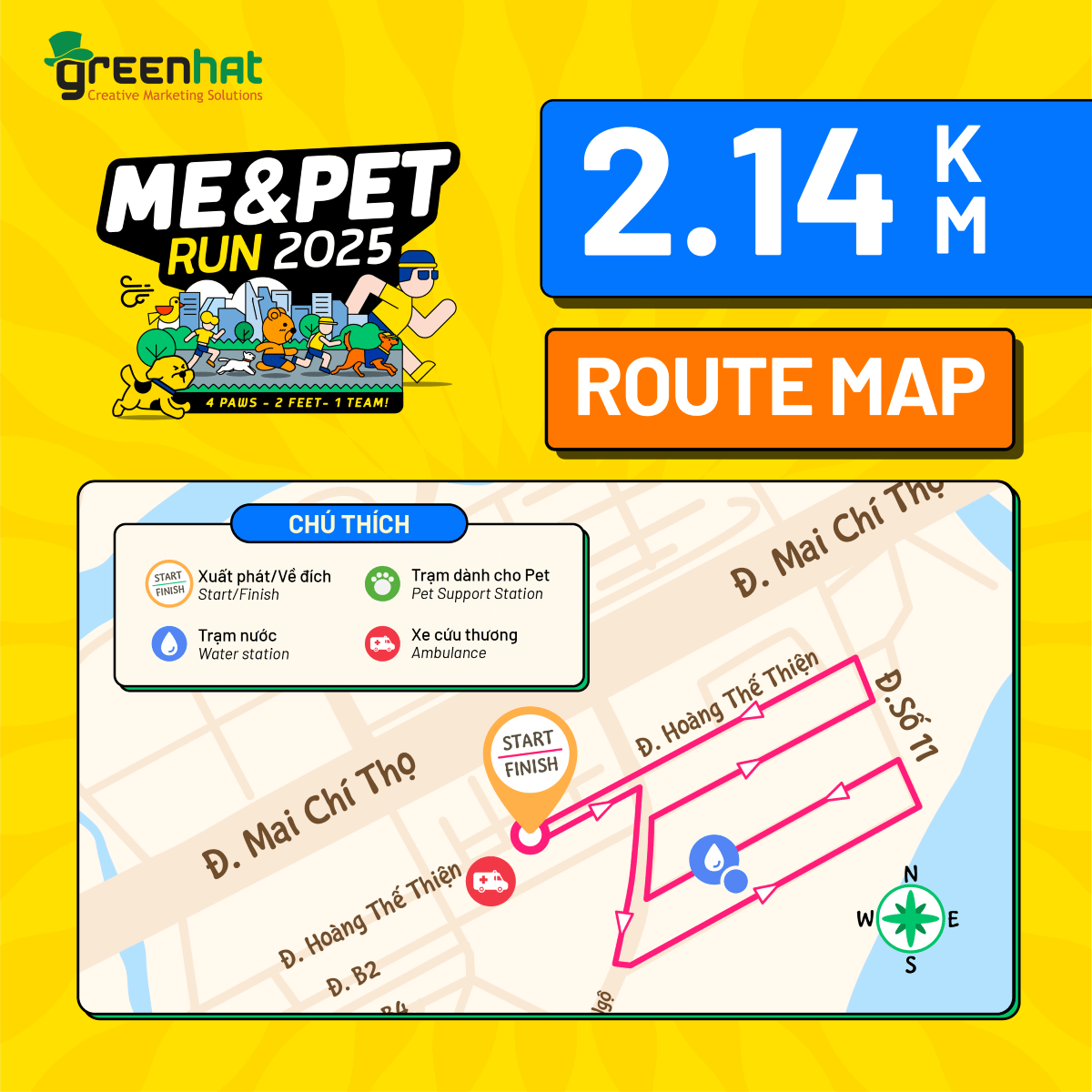 Bản đồ đường chạy 2km