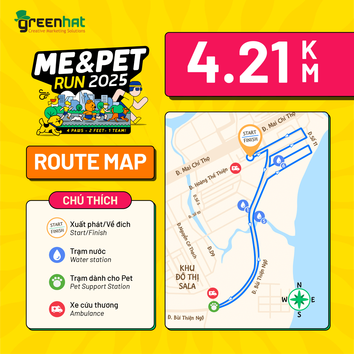 Bản đồ đường chạy 4km