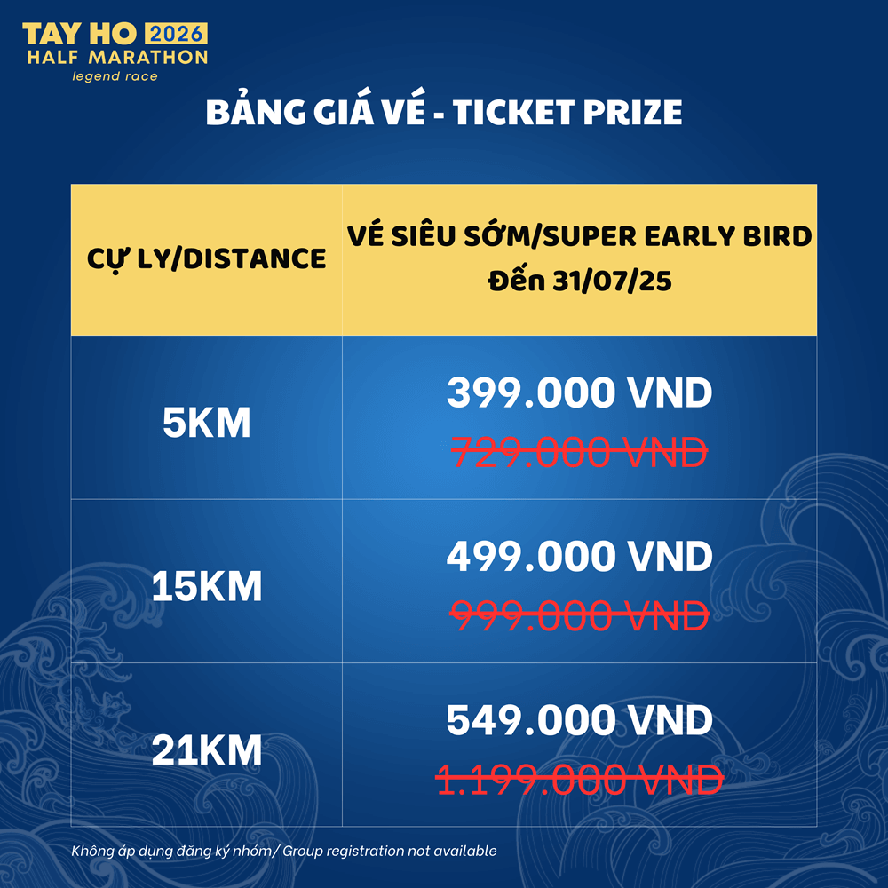 Bảng giá vé