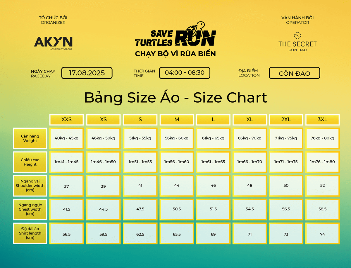 Size áo