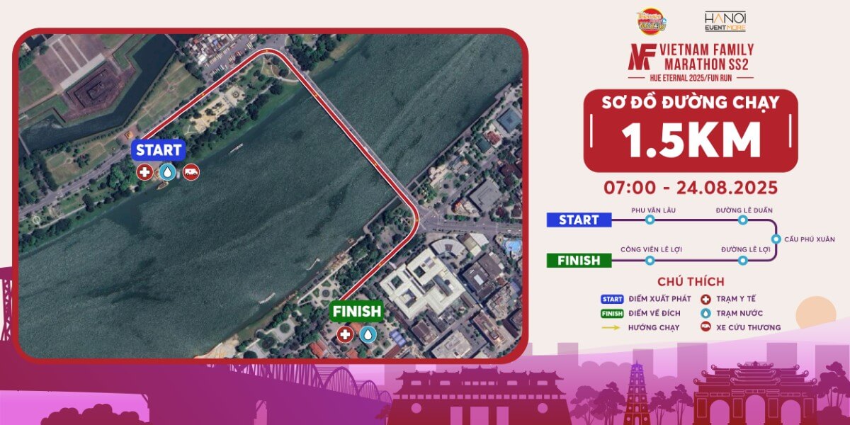 Bản đồ đường chạy 1.5K