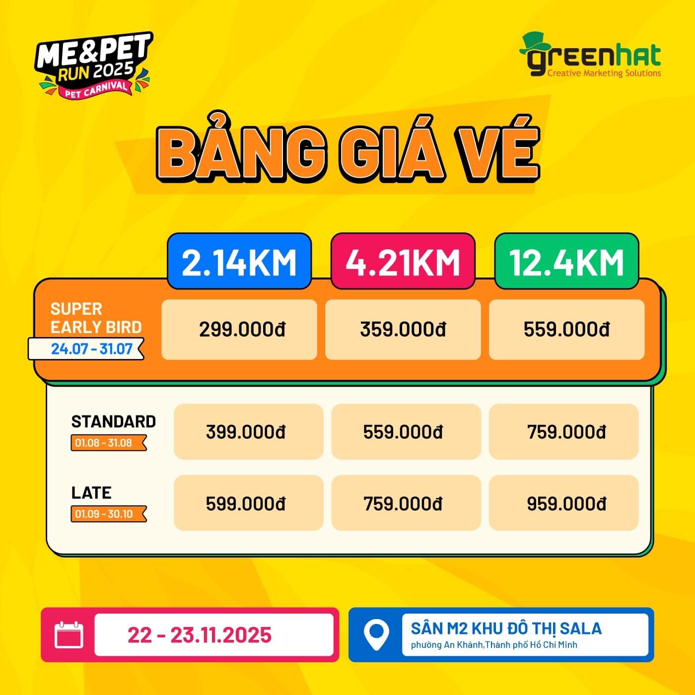 Bảng giá vé