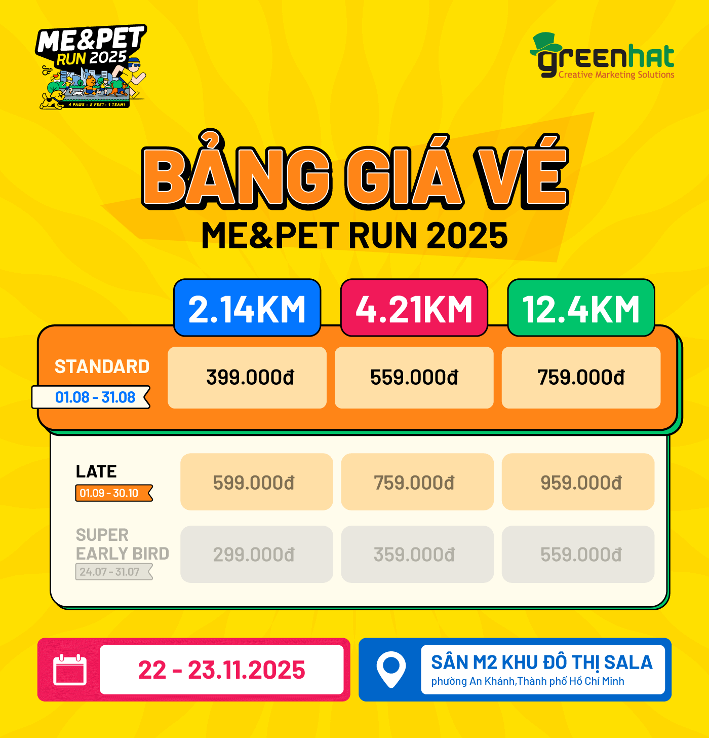 Bảng giá vé