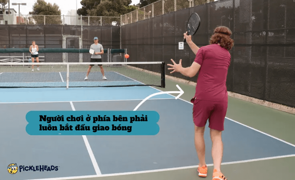 Vị trí đứng khi chơi Pickleball