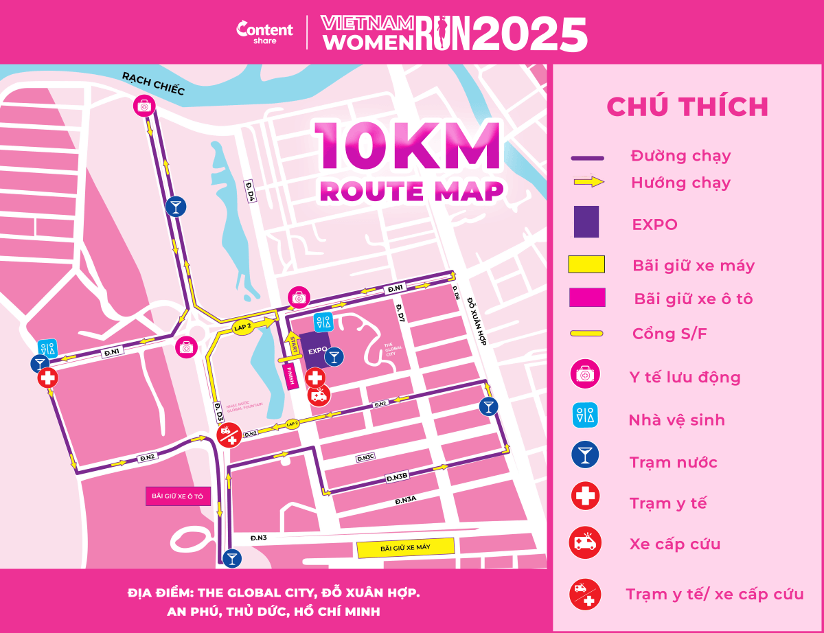 Bản đồ đường chạy 10K