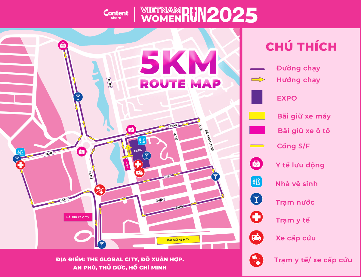 Bản đồ đường chạy 5K