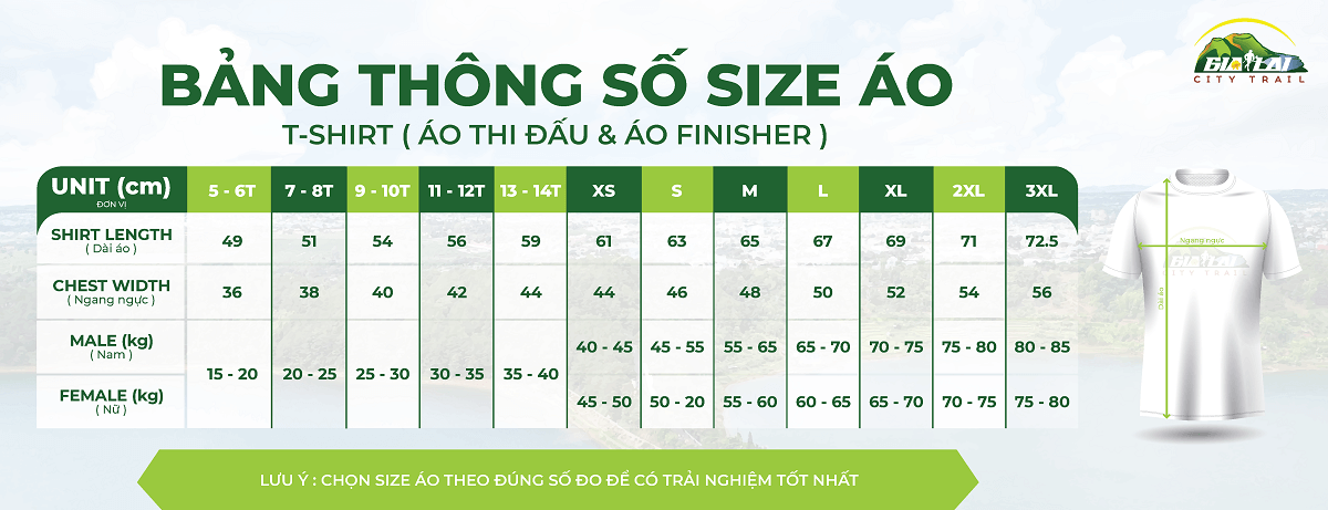Size áo