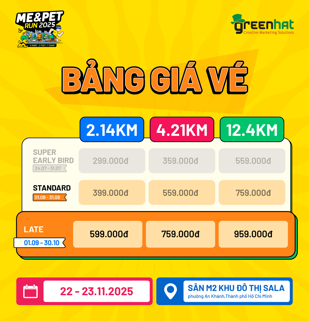 Bảng giá vé