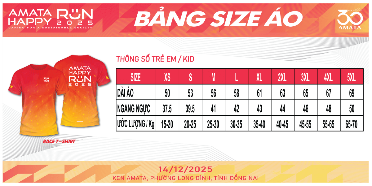 Size áo KID